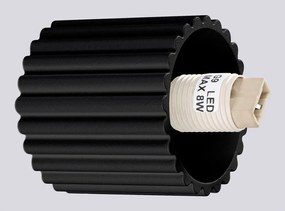 Czarny kinkiet ø 12 cm Orbital – Sollux