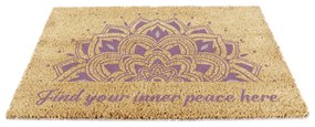 Wycieraczka z włókna kokosowego 60x90 cm Find Your Inner Peace – Artsy Doormats