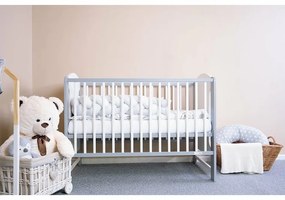 Nowe łóżeczko dziecięce Elsa, biało-szare