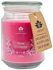 Arome Świeca w szkle 510 g, Pink flower