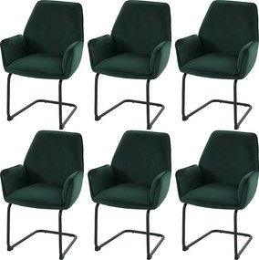 Krzesło wspornikowe MCW-G67 (zestaw 6 sztuk),  Zielony