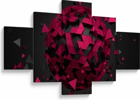 Obraz abstrakcji 3D (125x70 cm)