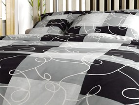 PrzytulneMieszkanie.pl PrzytulneMieszkanie.pl Bawełniana pościel SQUARES BLEND szara Rozmiar pościeli: 70 x 90 cm | 140 x 200 cm