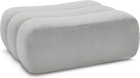 Jasnoszary podnóżek z materiału bouclé Azra – Bobochic Paris