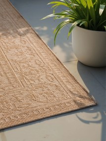 Dywan zewnętrzny dwustronny Duet beżowo-kremowy 120 cm x 170 cm