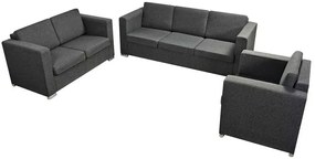 Minimalistyczny zestaw wypoczynkowy Telva 2X - Ciemnoszary