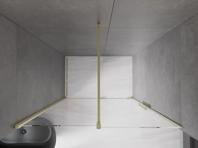 Mexen Velar drzwi prysznicowe rozsuwane 140 cm, transparent, złote szczotkowane - 871-140-000-01-55