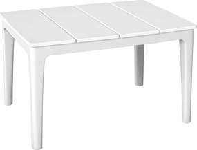 Outsunny Stolik Pomocniczy 70 x 53 cm Odporny na Warunki Atmosferyczne z Tworzywa Sztucznego, Prostokątny, Udźwig 35 kg, Kremowobiały | Aosom PL