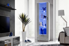 Stojąca witryna pokojowa T40 fronty w wysokim połysku