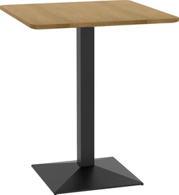 HOMCOM Stół jadalniany Kwadratowy stół kuchenny dla 2 osób z blatem w optyce drewna stalową podstawą 70 x 70 x 75 cm Ciemnobrązowy | Aosom PL