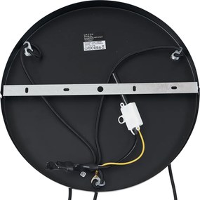 Retro Lampa Wisząca Czarna z Taupe 3-punktowa - Felt