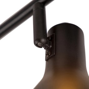 Nowoczesny reflektor czarny ze złotem 4-światłowy - Magno