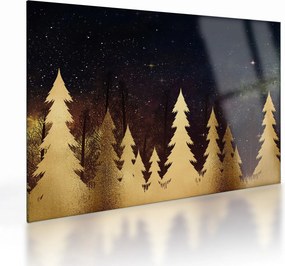 Obraz na szkle - Złota noc (70x50 cm)
