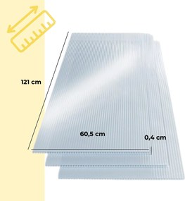 Poliwęglan komorowy MARK 4mm, 60,5x121x0,4cm, 14 szt., przezroczysta Jurhan