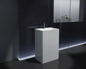 Umywalka wolnostojąca PB2022Odlew mineralny - Biały mat - 60 x 42 x 90 cm