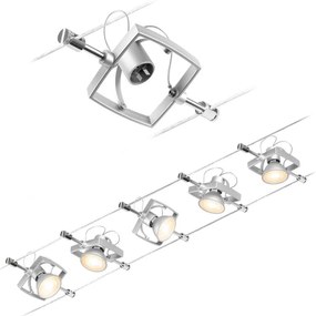 Paulmann 94430 - ZESTAW 5xGU5,3/10W Oświetlenie punktowe MAC 230V matowy chrom