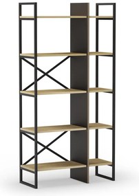 Regał w dekorze dębu 87,5x175 cm Ara – Marckeric