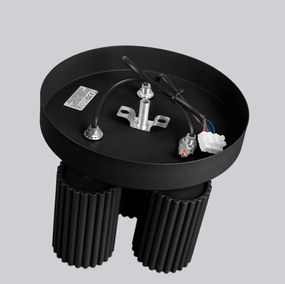 Plafon trzypunktowy KARBON 3P czarny okrągły SOLLUX  LIGHTING