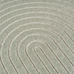 Dywan uniwersalny Nova 3D oliwkowy koło 160 cm x 160 cm
