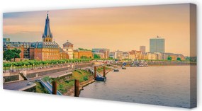 Obraz drukowany na płótnie Poranek nad Niemiecką Rzeką