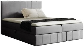 Szare łóżko kontynentalne z pojemnikiem 5 rozmiarów Z1-N17