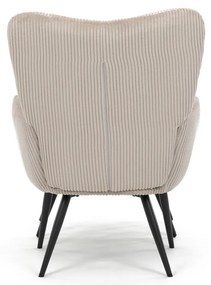 Fotel relaksacyjny z podnóżkiem L7285 CRM6,kremowy