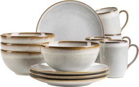 Mäser Zestaw naczyń śniadaniowych 12 szt. SMOKY'S– szary