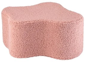 Różowy puf dziecięcy z materiału bouclé Cloud – Wigiwama