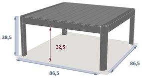 Zestaw aluminiowy NEW YORK dla 6 osób (antracyt)