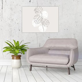 Obraz - Line art monstera N⁰3 (70x50 cm)