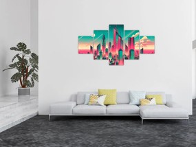 Obraz – Metropolia w stylu pop-art (125x70 cm)