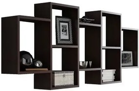 Ścienna półka modułowa wenge -Fremont, 3X