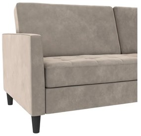 Beżowa aksamitna sofa 207 cm Presley – Støraa