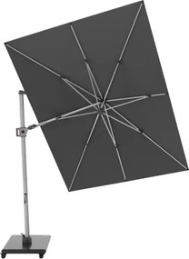 HYPERION 330 x 240 PRESTIGE - luksusowy huśtawkowy parasol ogrodowy z bocznym drążkiem : Kolor parasola - Ciemnoszary