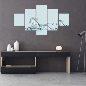 Obraz - Konie z kropli wody (125x70 cm)
