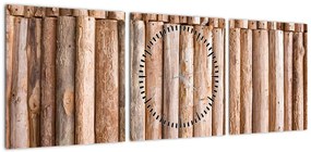 Obraz - Bambus (z zegarem) (90x30 cm)