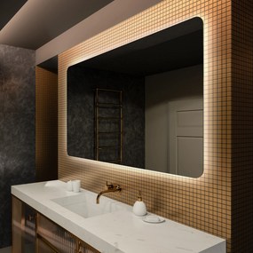 Lustro łazienkowe LED z zaokrąglonymi narożnikami na wymiar 50x50-200x100 cm, 3000/4500/7000K - Artforma LED142