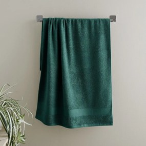 Ciemnozielony bawełniany ręcznik frotte 50x85 cm Anti-Bacterial – Catherine Lansfield