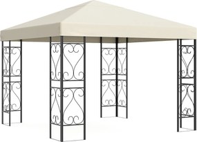Metalowa altana ogrodowa w stylu kutego żelaza - 9 m² - Czarna - FIDALA