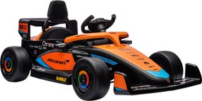 AIYAPLAY Elektryczne Auto Dziecięce, Formula 1 McLaren z Pilotem, Muzyką, dla Dzieci 3-5 Lat, Pomarańczowy