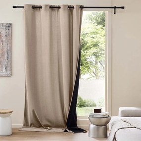 Brązowa zasłona termiczna sztruksowa 140x260 cm Madison – douceur d'intérieur