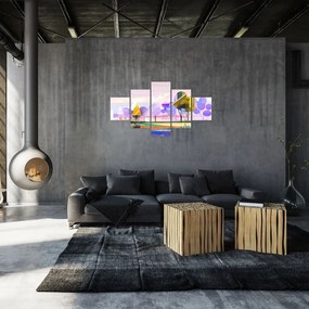 Obraz - Abstrakcja, krajobraz (125x70 cm)