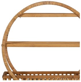 Wielopoziomowa rattanowa półka w naturalnym kolorze 45,5 cm – Ixia