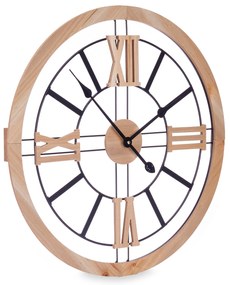 Zegar na ścianę loft, MDF + metal, 60 cm