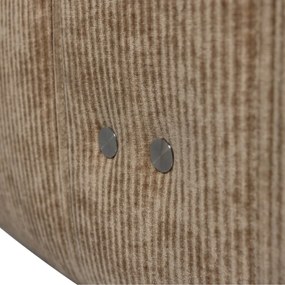 Jasnobrązowy częściowo rozkładany sztruksowy fotel wypoczynkowy Hein – WOOOD