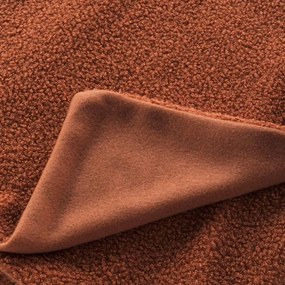 Czerwonopomarańczowy polarowy koc 180x220 cm Curly Wooly – douceur d'intérieur