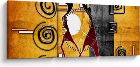 Obraz - Malarstwo starożytne (z zegarem) (90x30 cm)