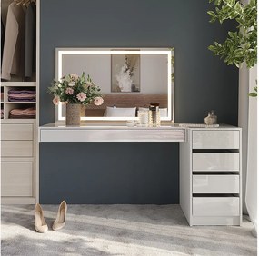 Stół toaletowy biały 120x40.1x12 sherry