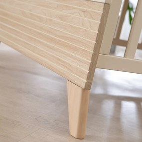 Beżowe łóżeczko z regulowaną wysokością 70x140 cm Sidney – Roba