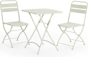 Zestaw ogrodowy Colummn Ensemble Bistro Perla 3 elementy Zielony, Stół i 2 krzesła